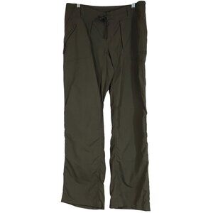 THE NORTH FACE - WOMEN'S 8 - GRAY NYLON  ROLL-UP LEG HIKING CAMPING PANTS